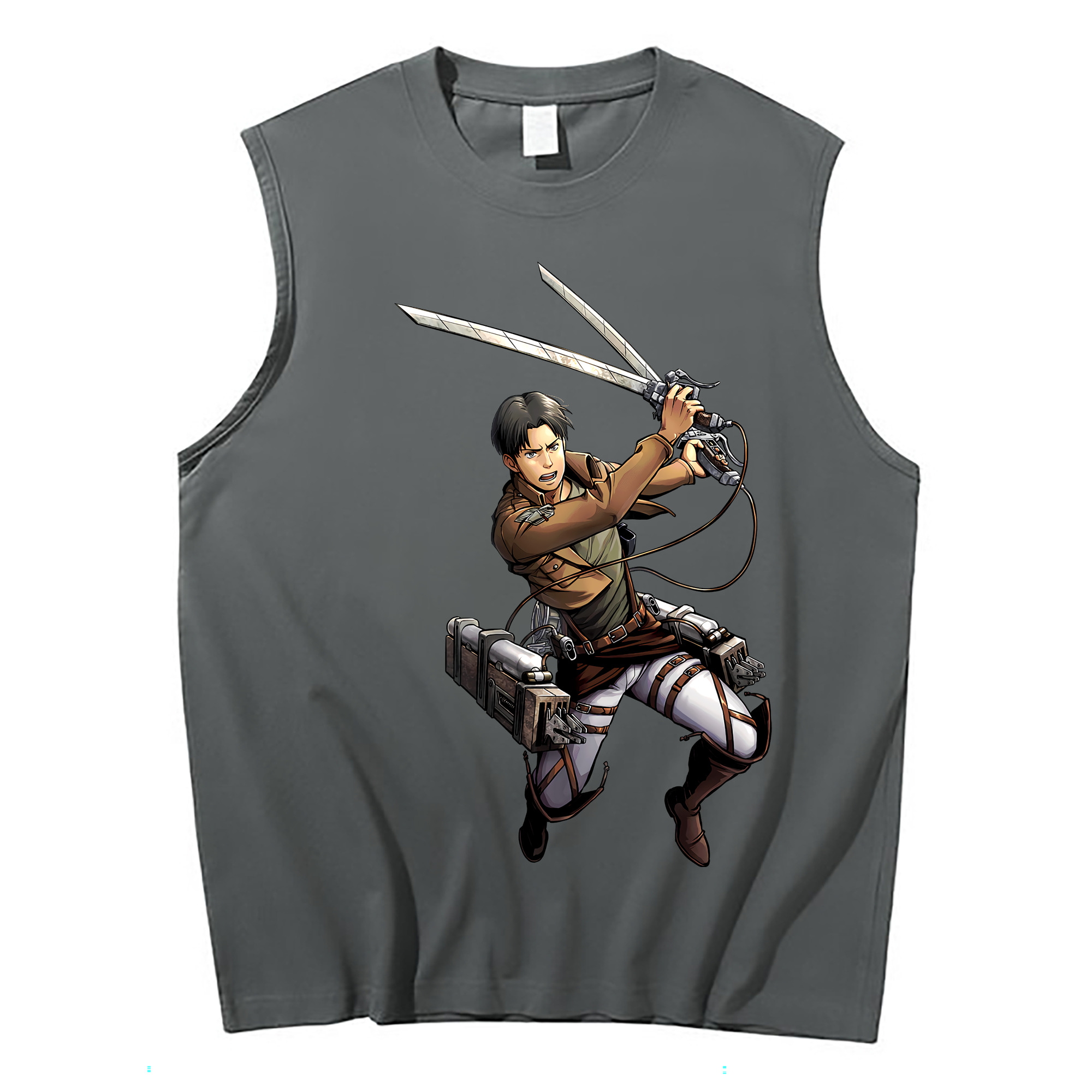 （画像用） 進撃の巨人 Attack on Titan コットン100％タンクトップ（フロントプリント）